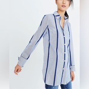 Madewell striped button-down tunic shirt
